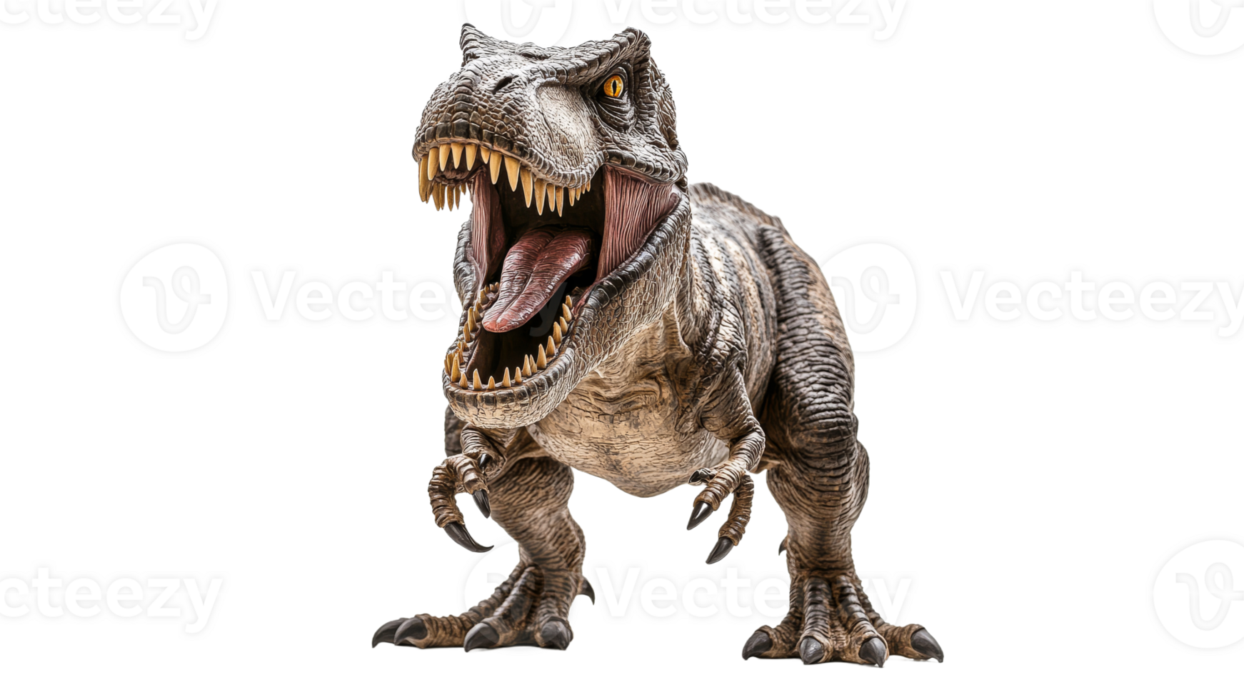 Unique lifelike representation of a T Rex dinosaur png
