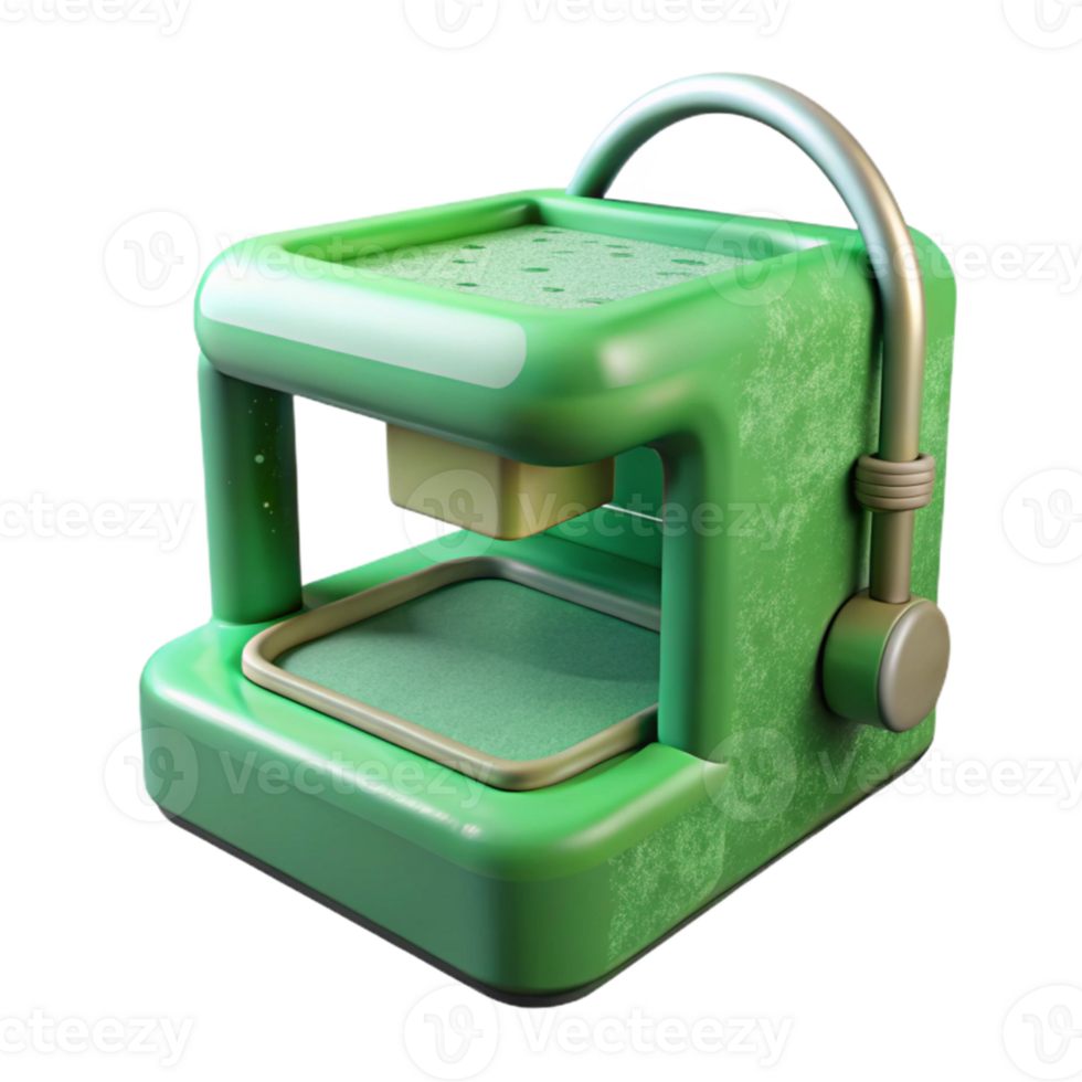 extraordinary creative Jade Green Artificial Bioprinter Isolated professional png