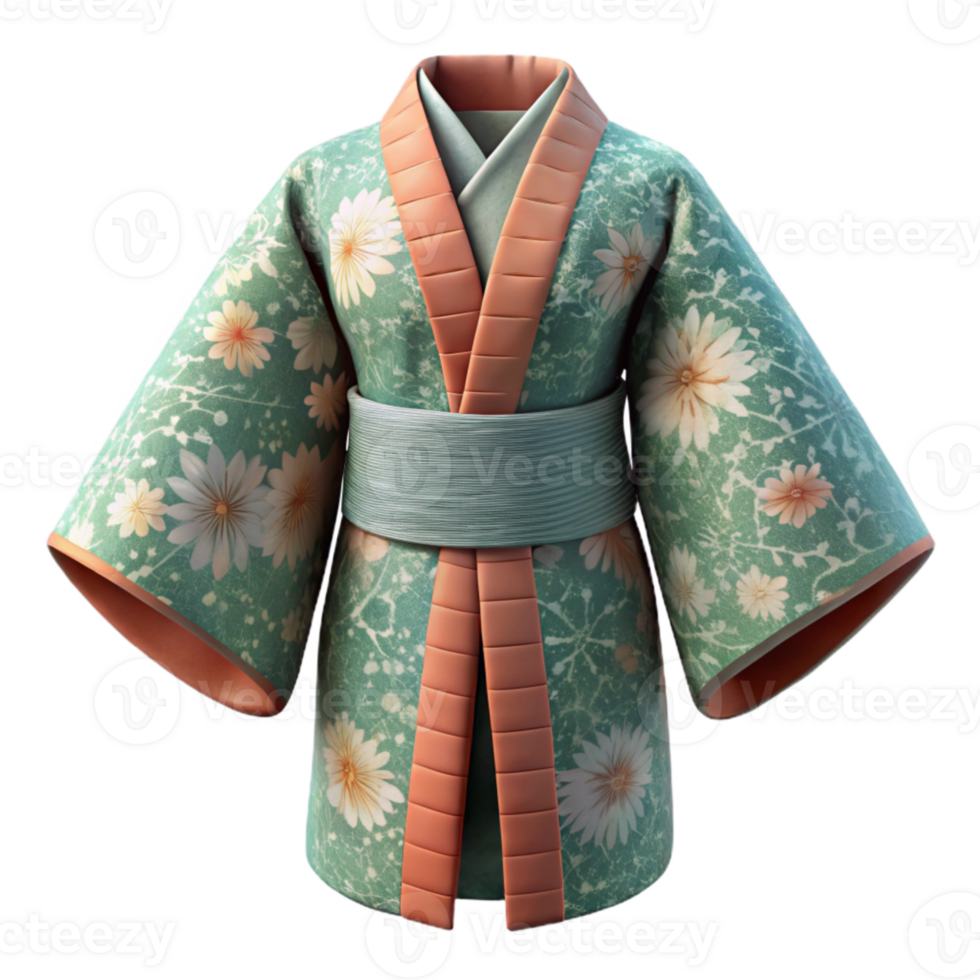 serene abstract Japanese Kimono Pattern Cutout high quality png