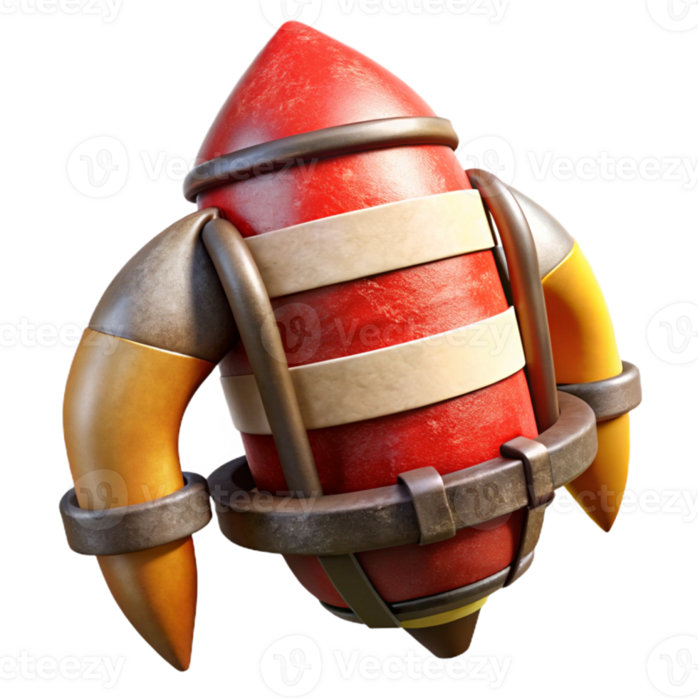 vibrant classic Jetpack with Red Stripes Isolated original png