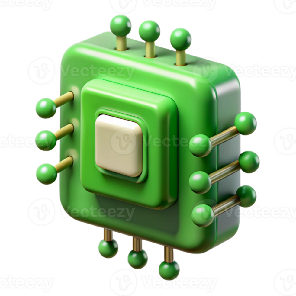 stunning minimalist Kelly Green Artificial Biocomputer Isolated Element genuine png
