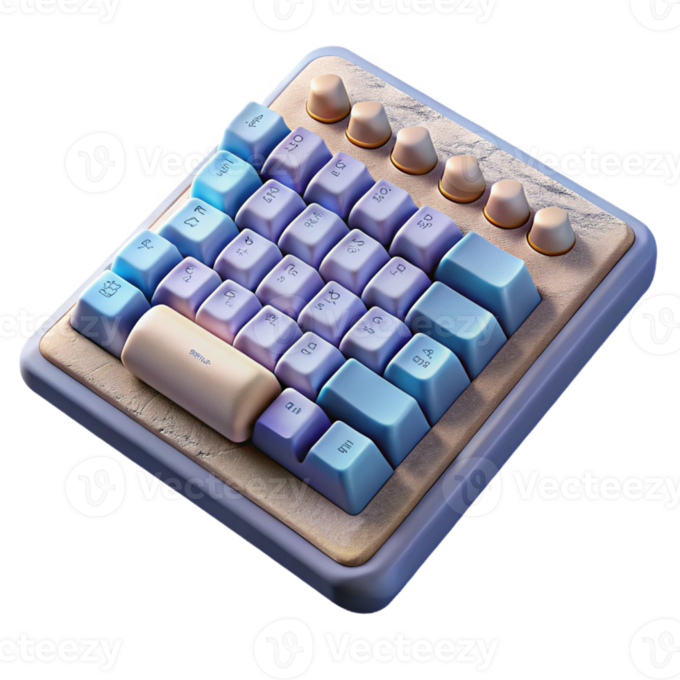 beautiful abstract Keyboard Wireless Mechanical Keys Cutout Isolated high quality png