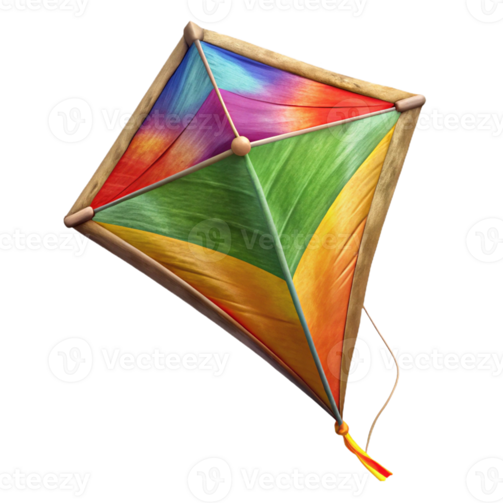 wonderful minimalist Kite Flying High Colorful Isolated exclusive png