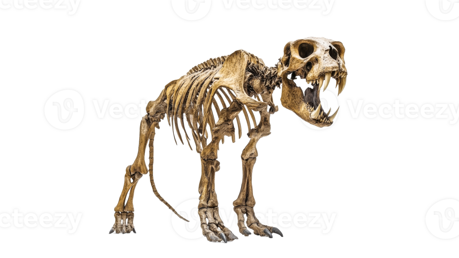 Fossil of giant prehistoric carnivore png