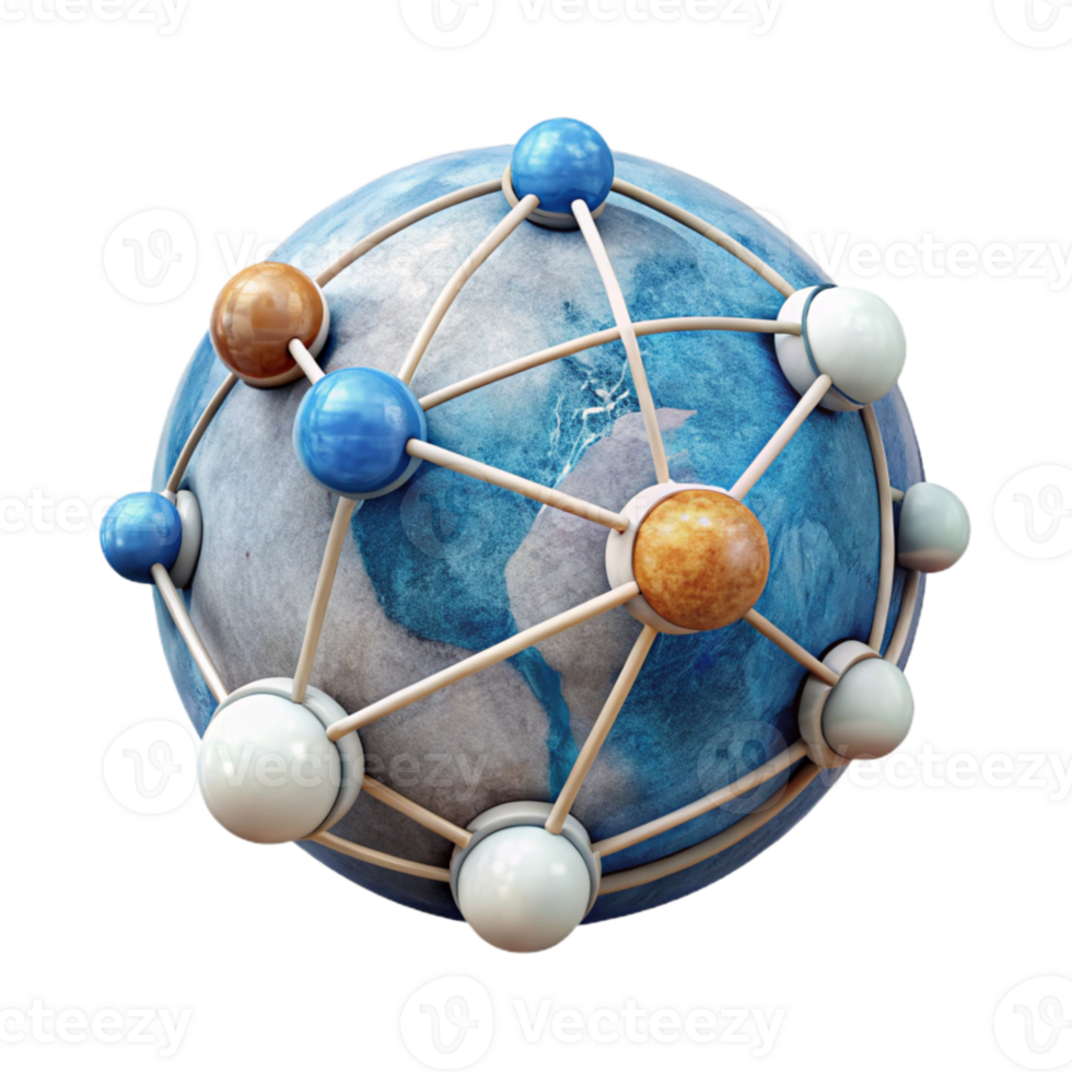wonderful creative Knowledge Network Graphic Isolated Transparent Background high resolution png