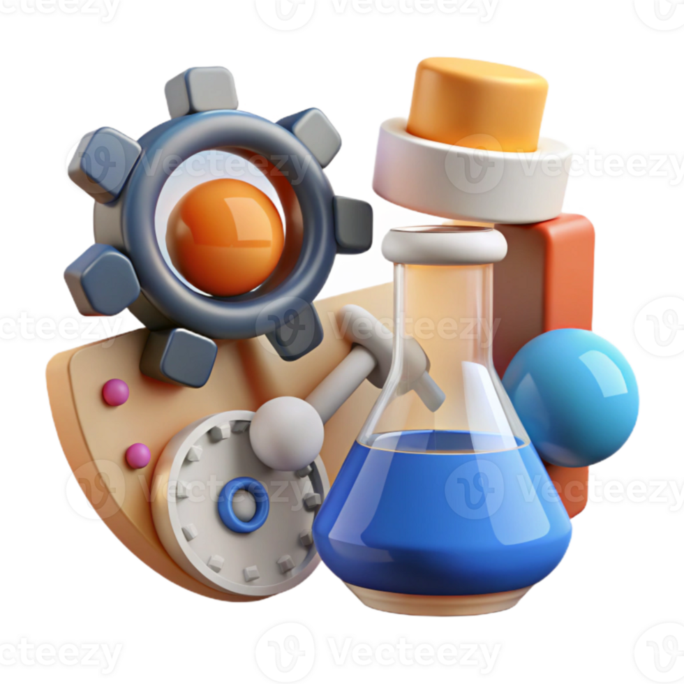 vibrant contemporary Lab Collaboration with Digital Tools Cutout high quality png