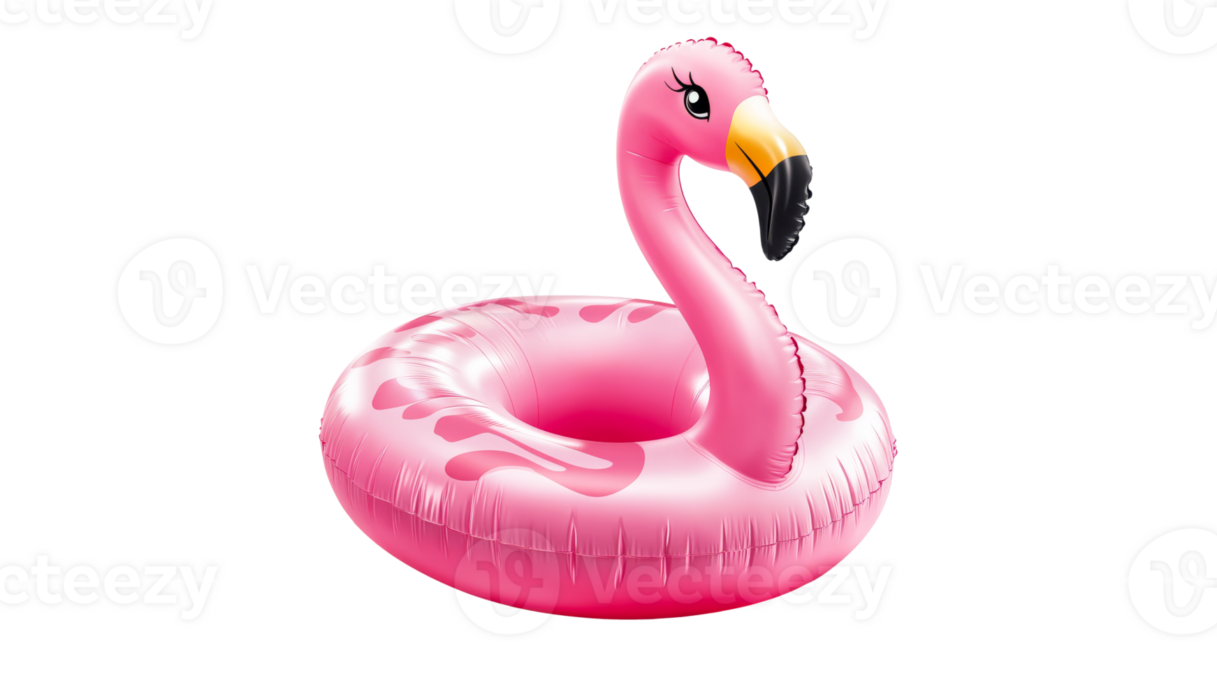 Colorful pink flamingo pool float for summer fun png