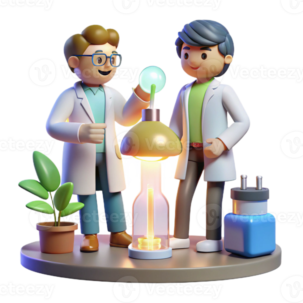 vibrant modern Lab Collaboration with Bright Lighting Cutout professional png