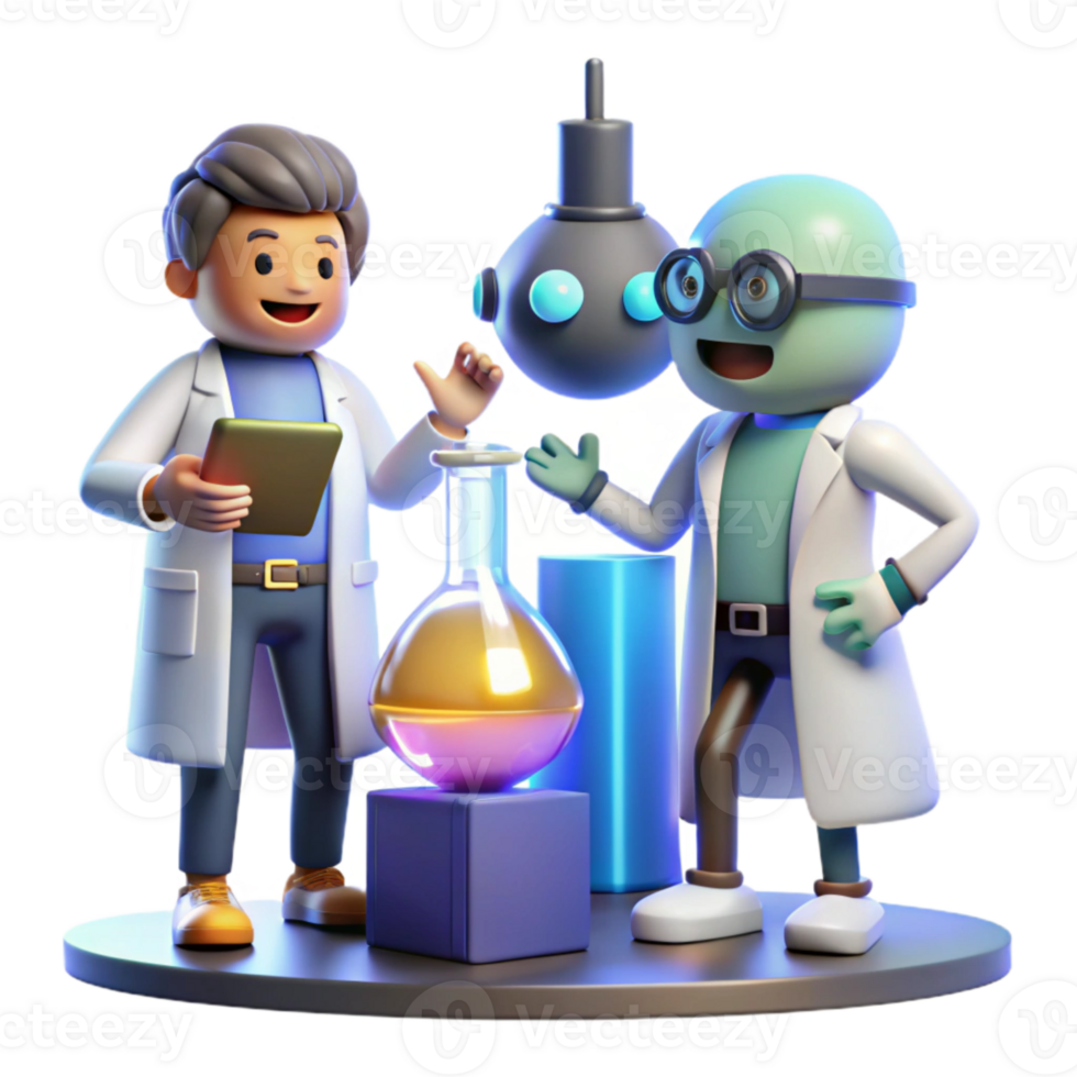 magnificent modern Lab Collaboration with Bright Lighting Cutout premium png