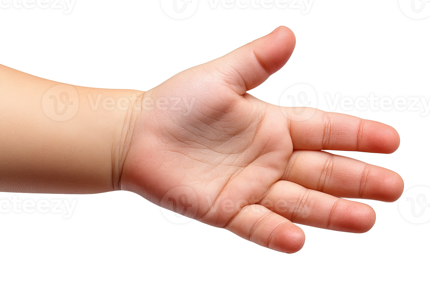 Childs hand reaching out for a friendly greeting png