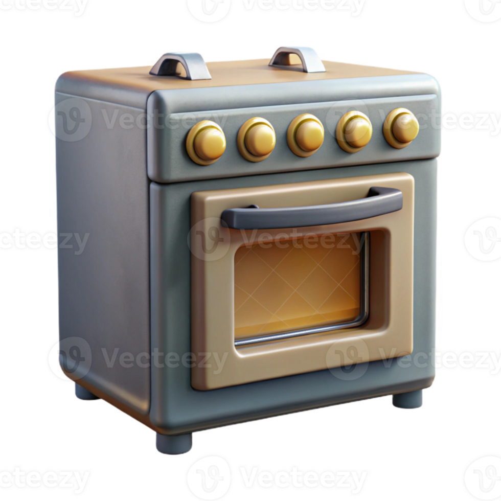 elegant abstract Lab Created Oven Front View with Controls png
