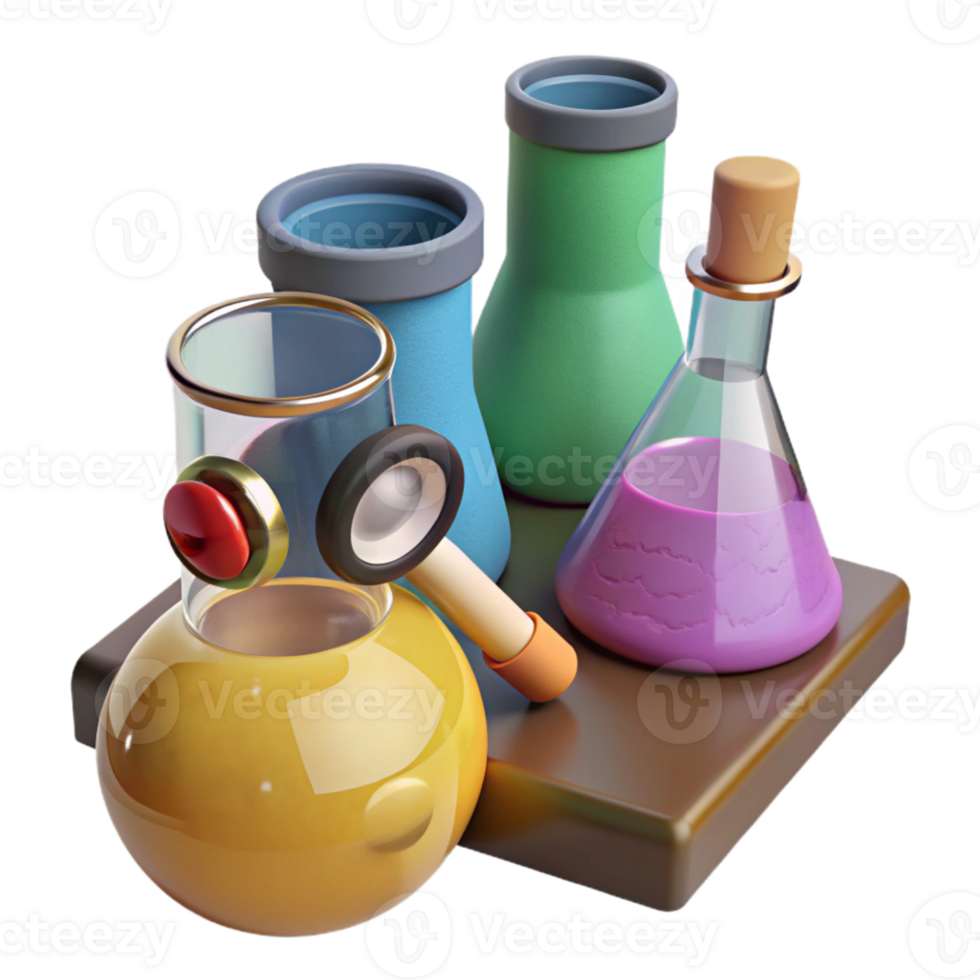 magnificent abstract Lab Equipment and Research Findings Isolated authentic png