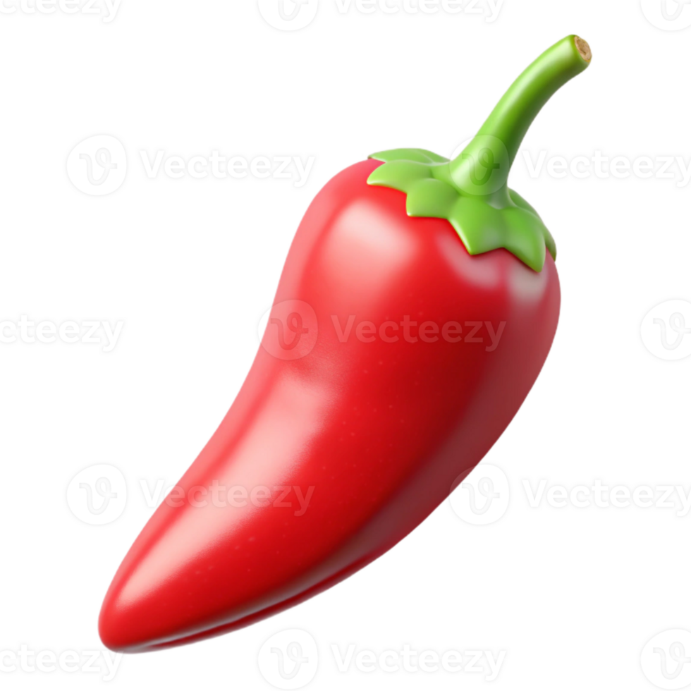 extraordinary rustic Lab Grown Chili Pepper Red Tip Isolated professional png