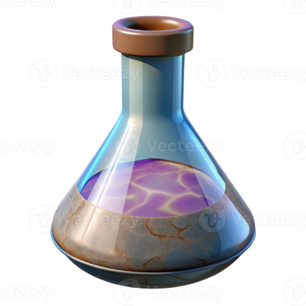 vibrant classic Lab Grown Flask Chemical Reaction Isolated original png