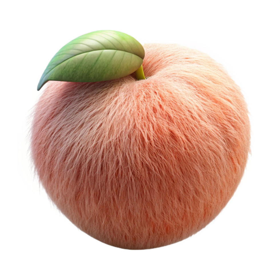 wonderful traditional Lab Grown Peach Fuzzy Texture Isolated Element authentic png