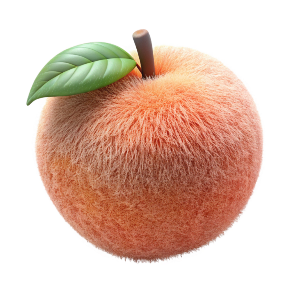 beautiful creative Lab Grown Peach Fuzzy Texture Isolated Element professional png