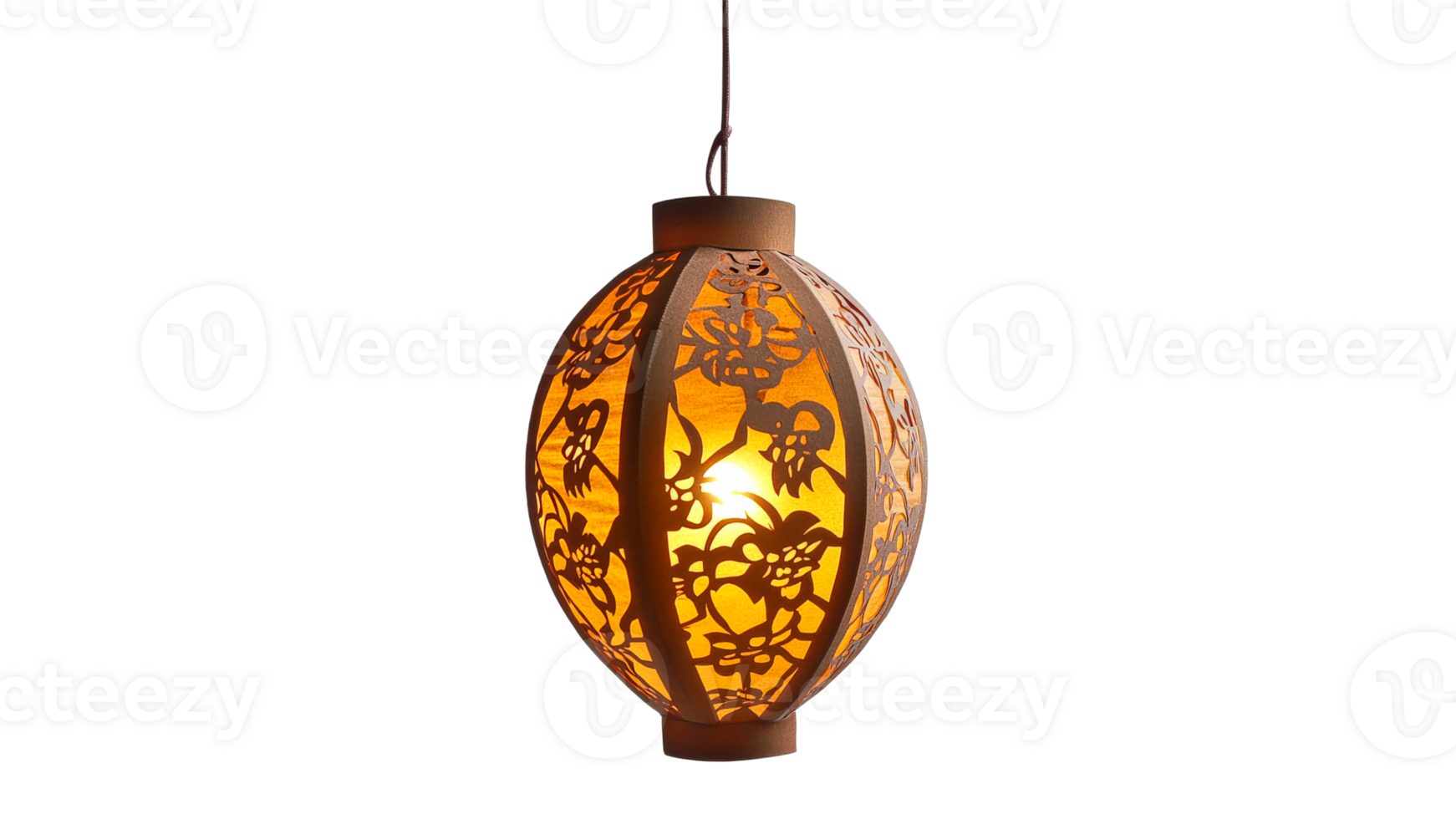 Decorative hanging lantern with intricate designs png