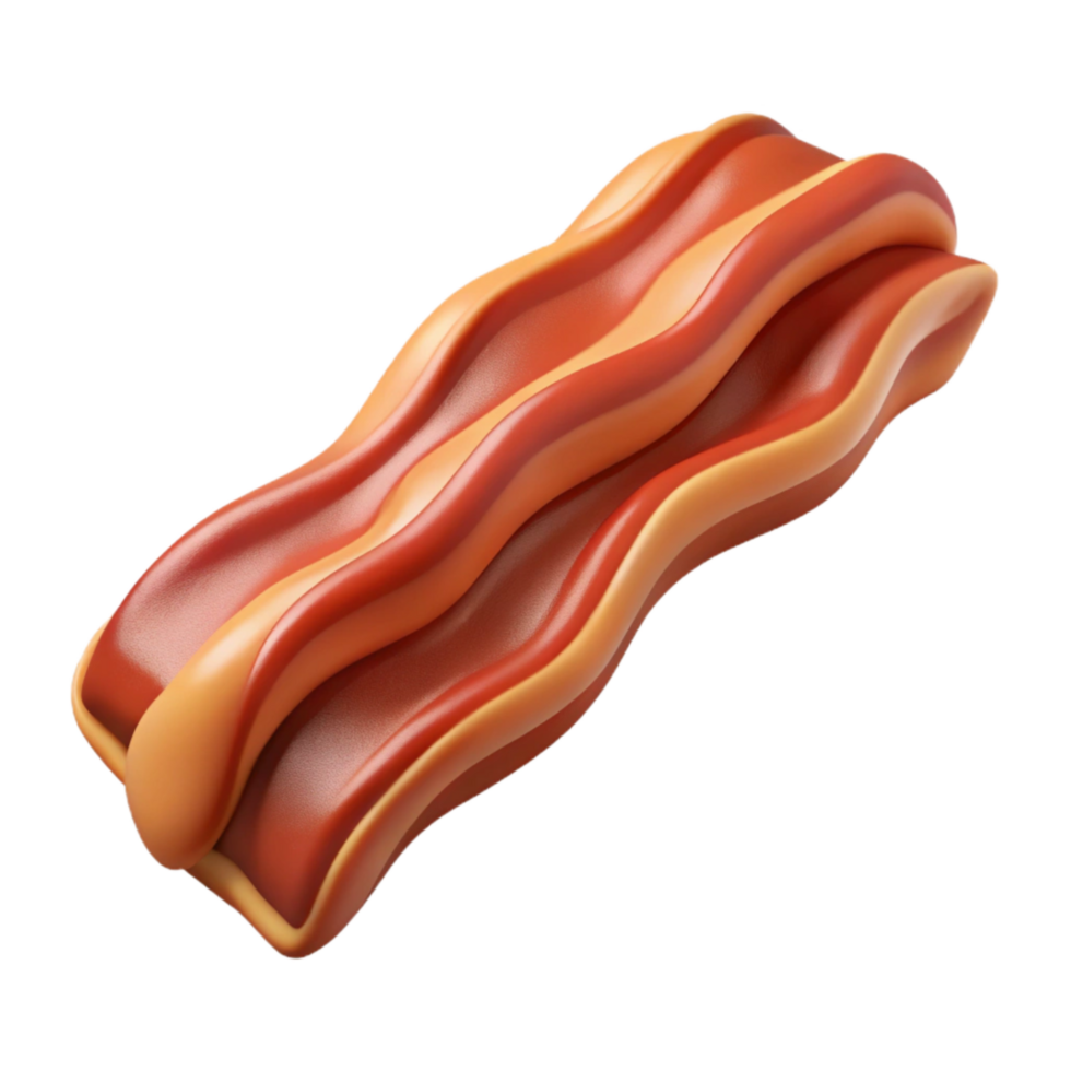 stunning rustic Lab Produced Bacon Strip Crispy Texture Isolated exclusive png