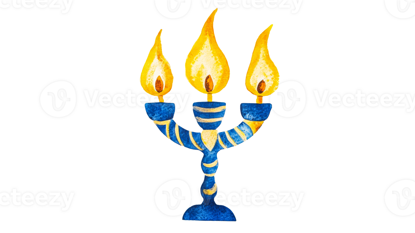 Three flames illuminate a decorative candelabra png