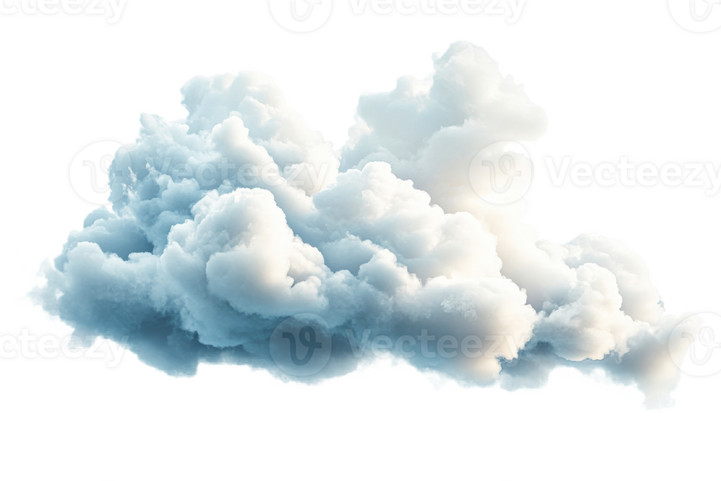 Soft clouds floating in a bright blue sky png