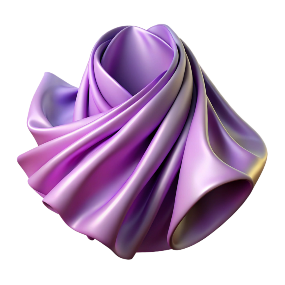 beautiful artistic Lavender Silk Fabric Drapery Fold Element original png