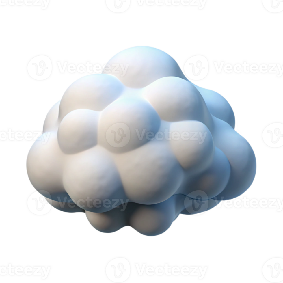 magnificent abstract Layered Paper Cloud Cutout with White Fluff Transparent Background png