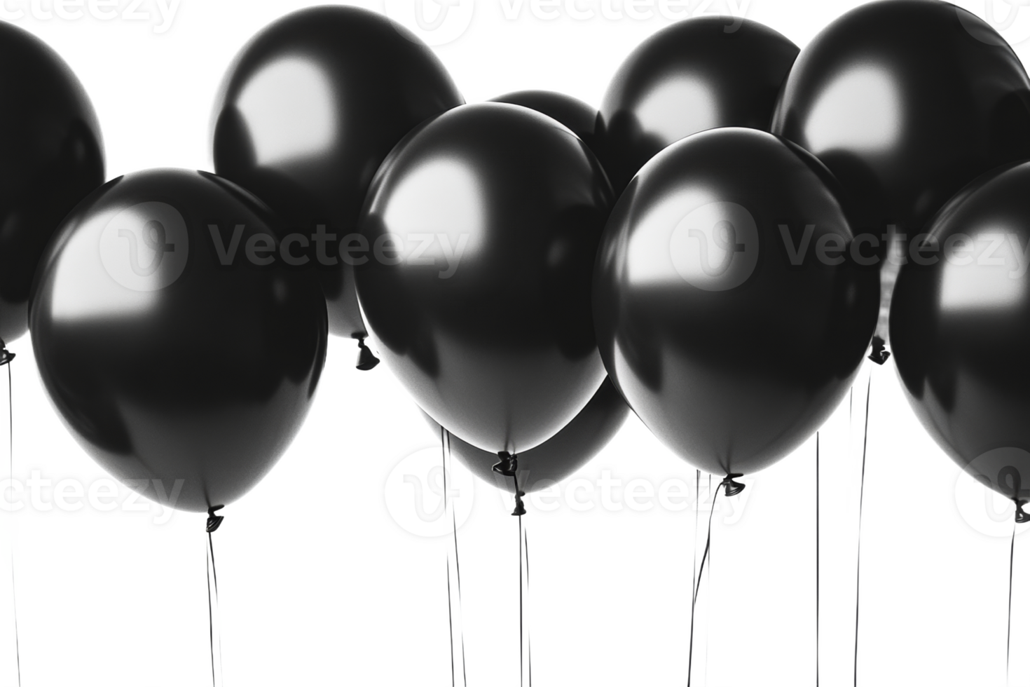 Black balloons add elegance to festivities png