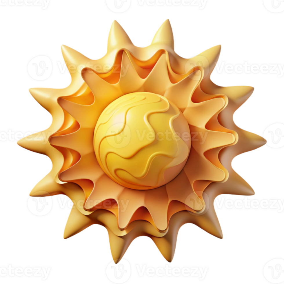 serene artistic Layered Paper Cutout Sun Design Cutout premium png