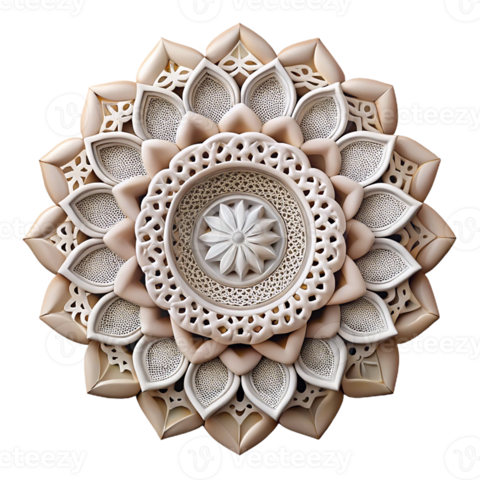 wonderful modern Layered Paper Doily Cutout with Intricate Pattern Transparent Background high quality png