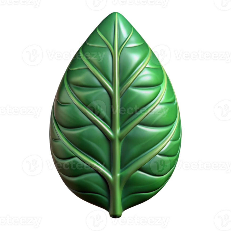 vibrant rustic Leaf Pattern Symmetrical Venation Dark Green Transparent Background high resolution png