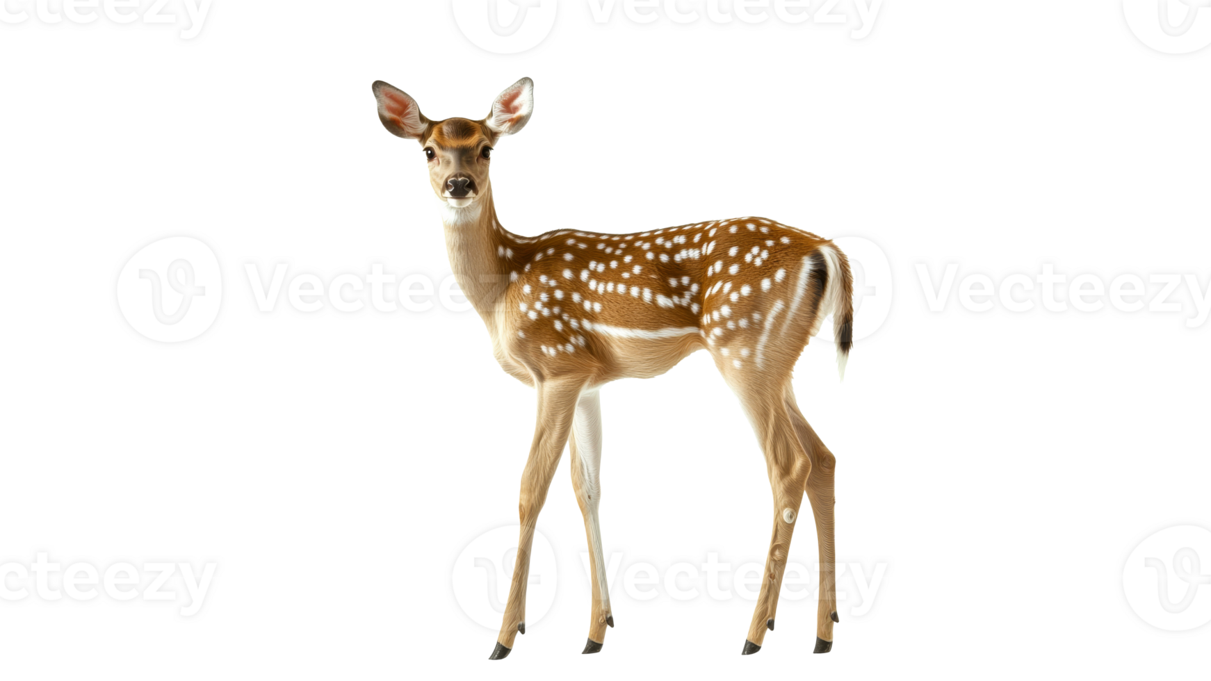Young deer standing gracefully in a natural pose transparent png