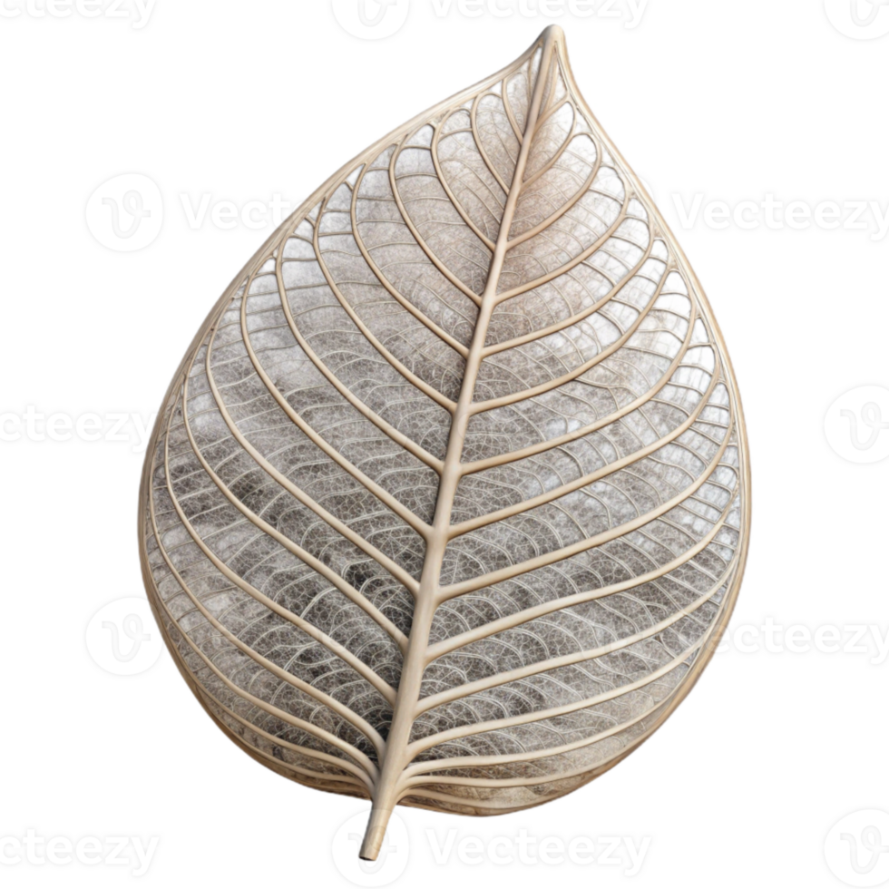 serene artistic Leaf Skeleton Structure Transparent Background premium png