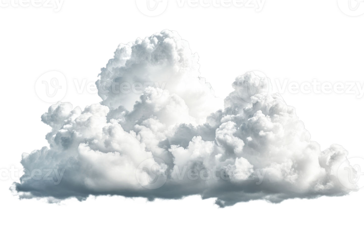 Beautiful fluffy clouds floating in blue sky png