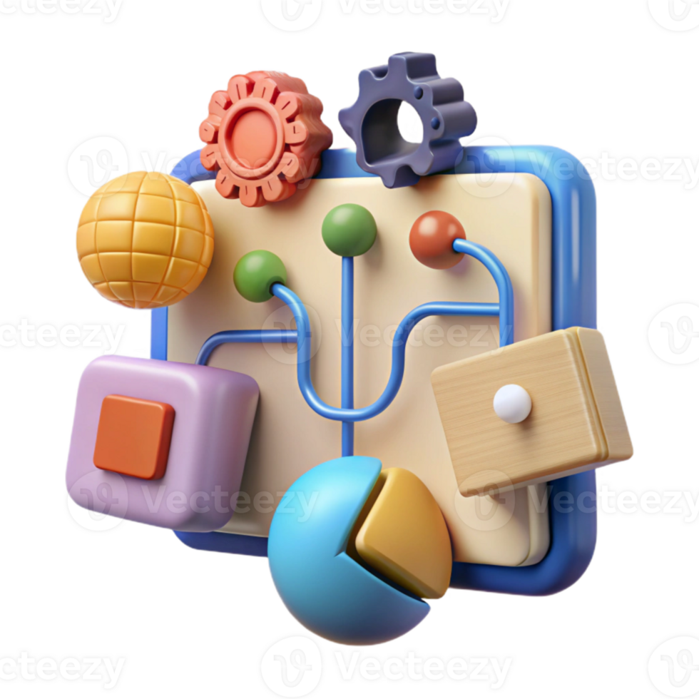serene classic Learning and Memory Diagram Cutout with Visual Cues premium png