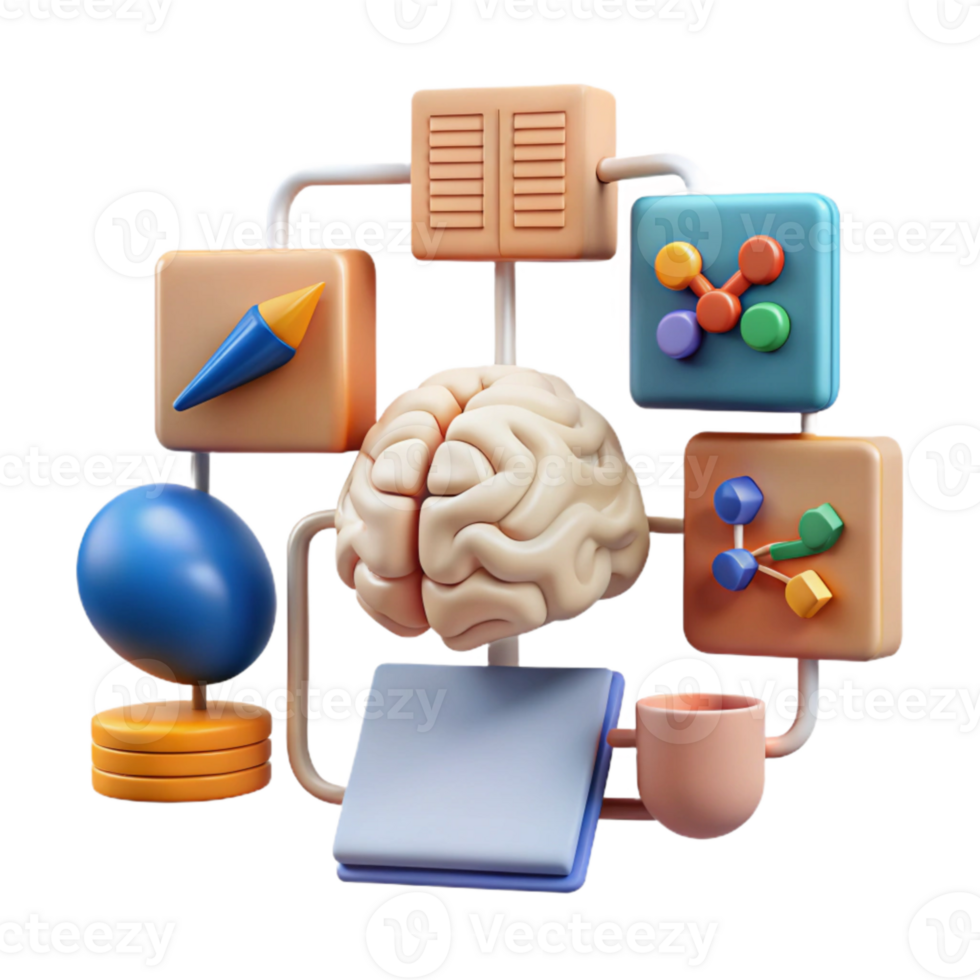 impressive modern Learning and Memory Diagram Cutout with Visual Cues original png