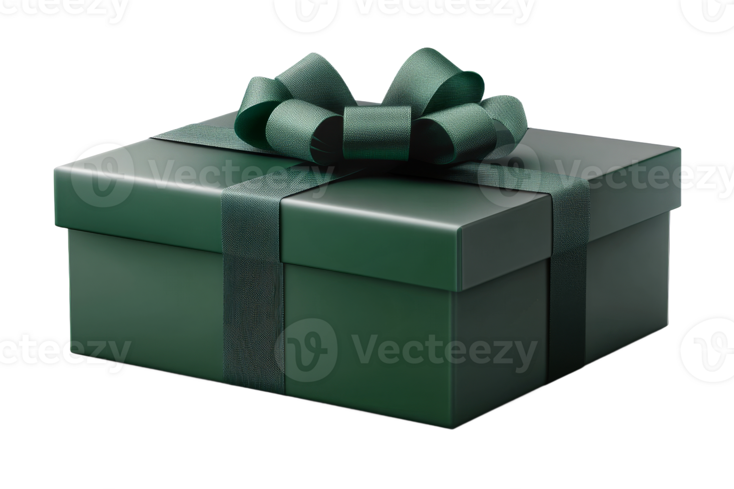 Green gift box with bow ready for celebration png