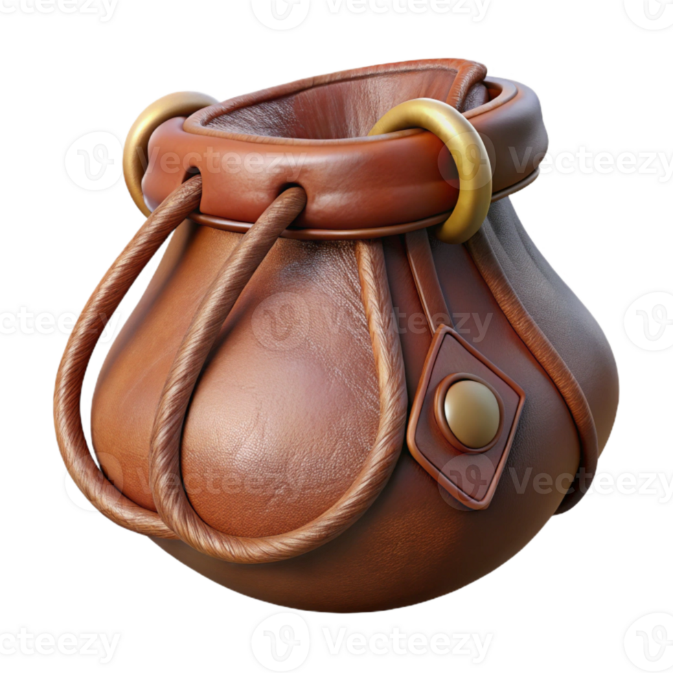 wonderful abstract Leather Pouch Drawstring Closure Transparent Background original png
