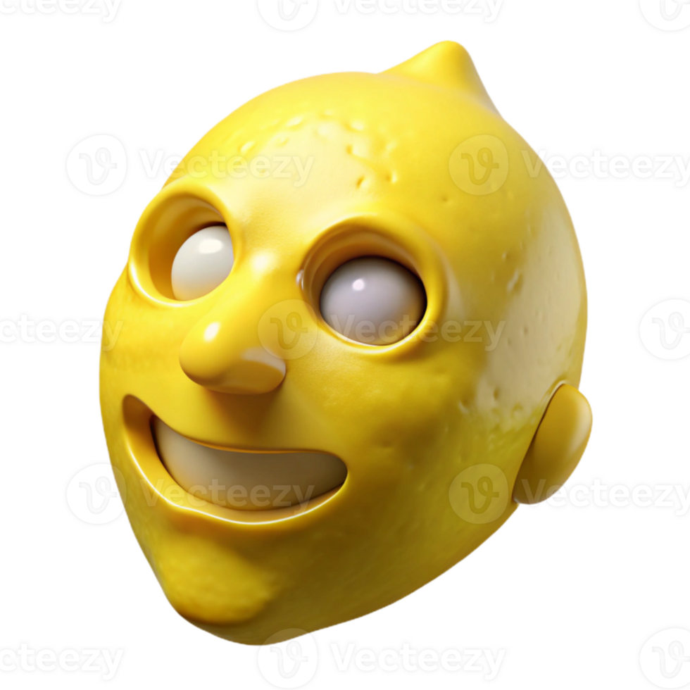 stunning minimalist Lemon Yellow Artificial Mask Isolated Transparent Background exclusive png