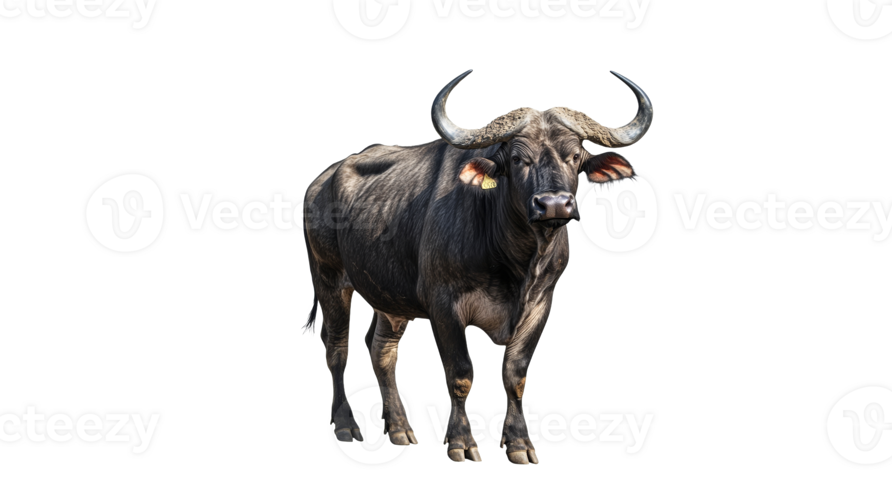 Buffalo stands out on a plain background png