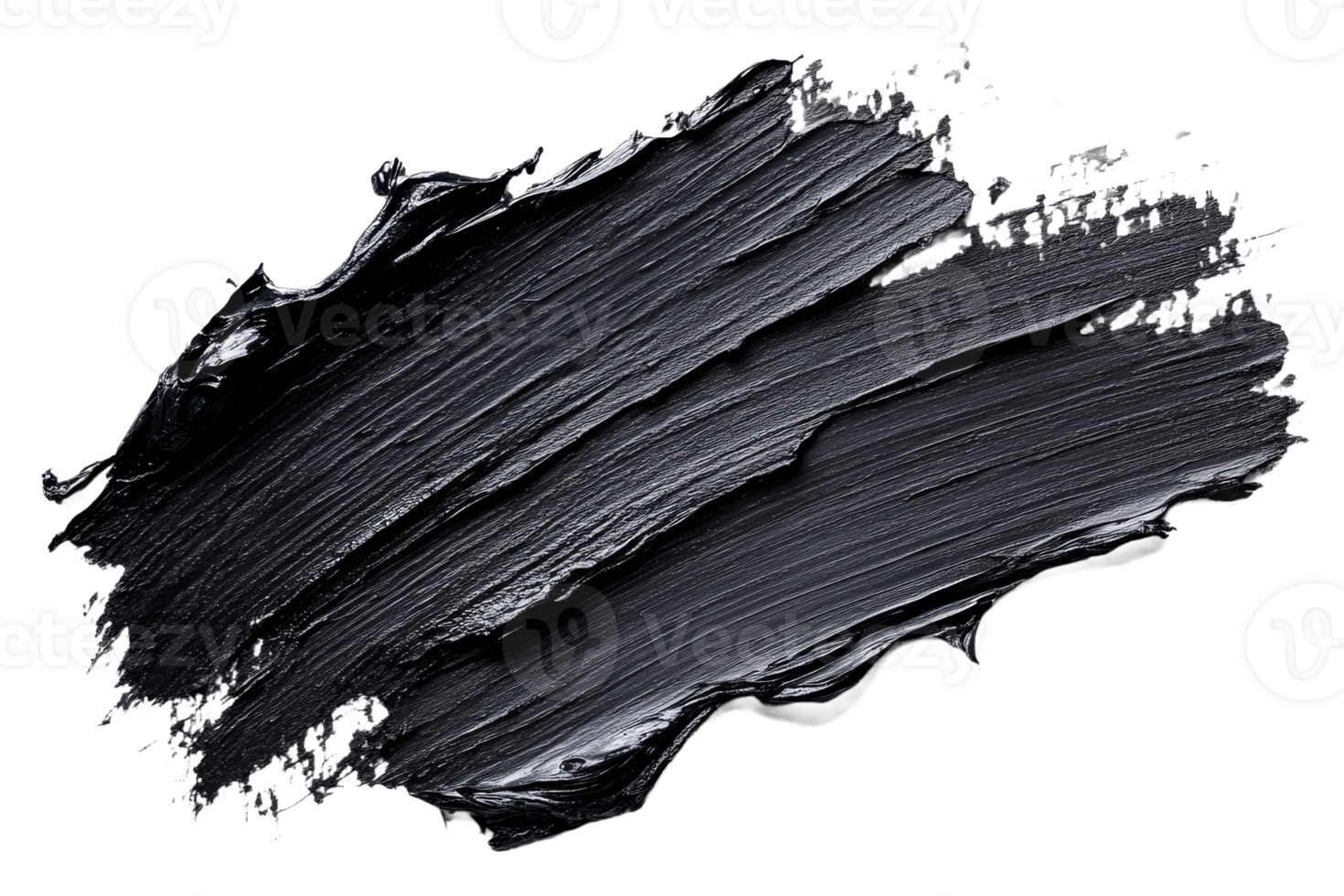 Black paint texture on canvas png