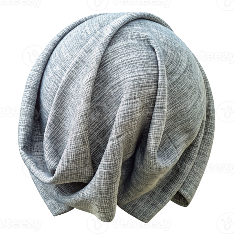 serene rustic Light Gray Tweed Fabric Close Up Weave Transparent Background premium png