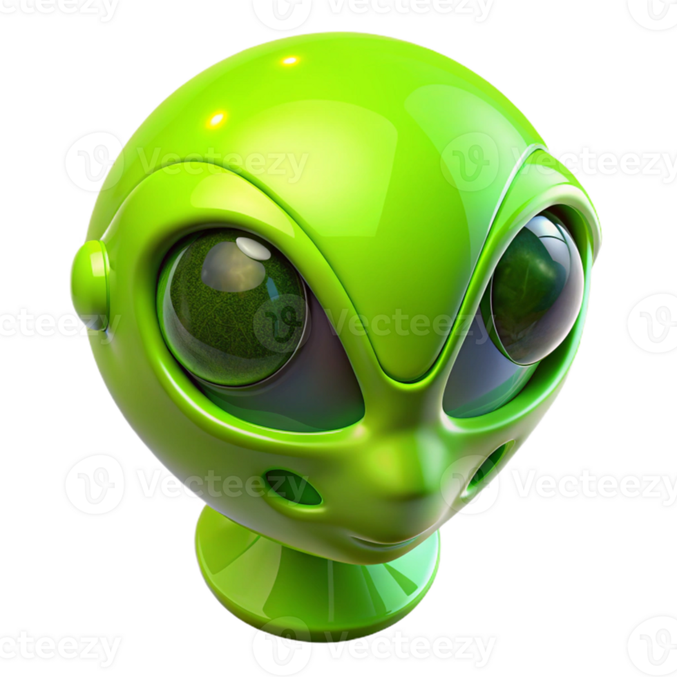 extraordinary vintage Lime Green Alien Technology Transparent Background genuine png