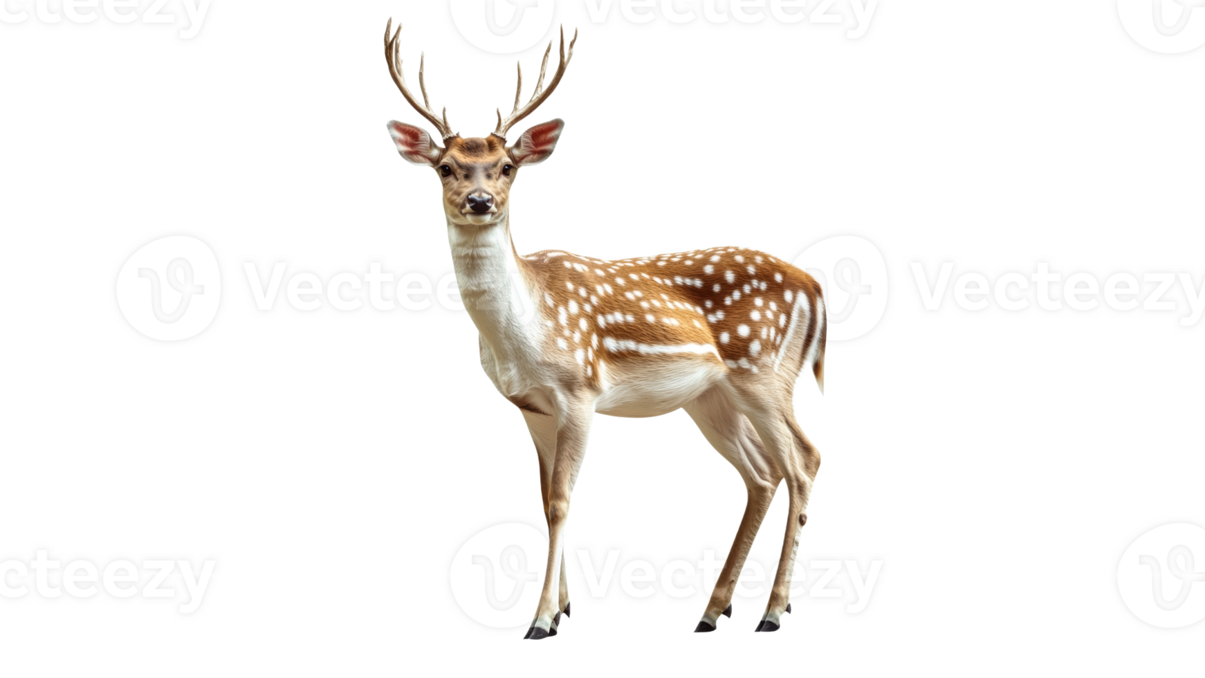 Majestic deer in a natural setting with antlers png