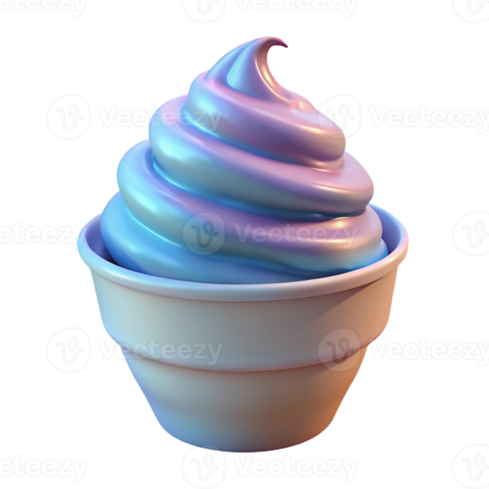 elegant artistic Liquid Nitrogen Ice Cream Isolated on Transparent Background professional png