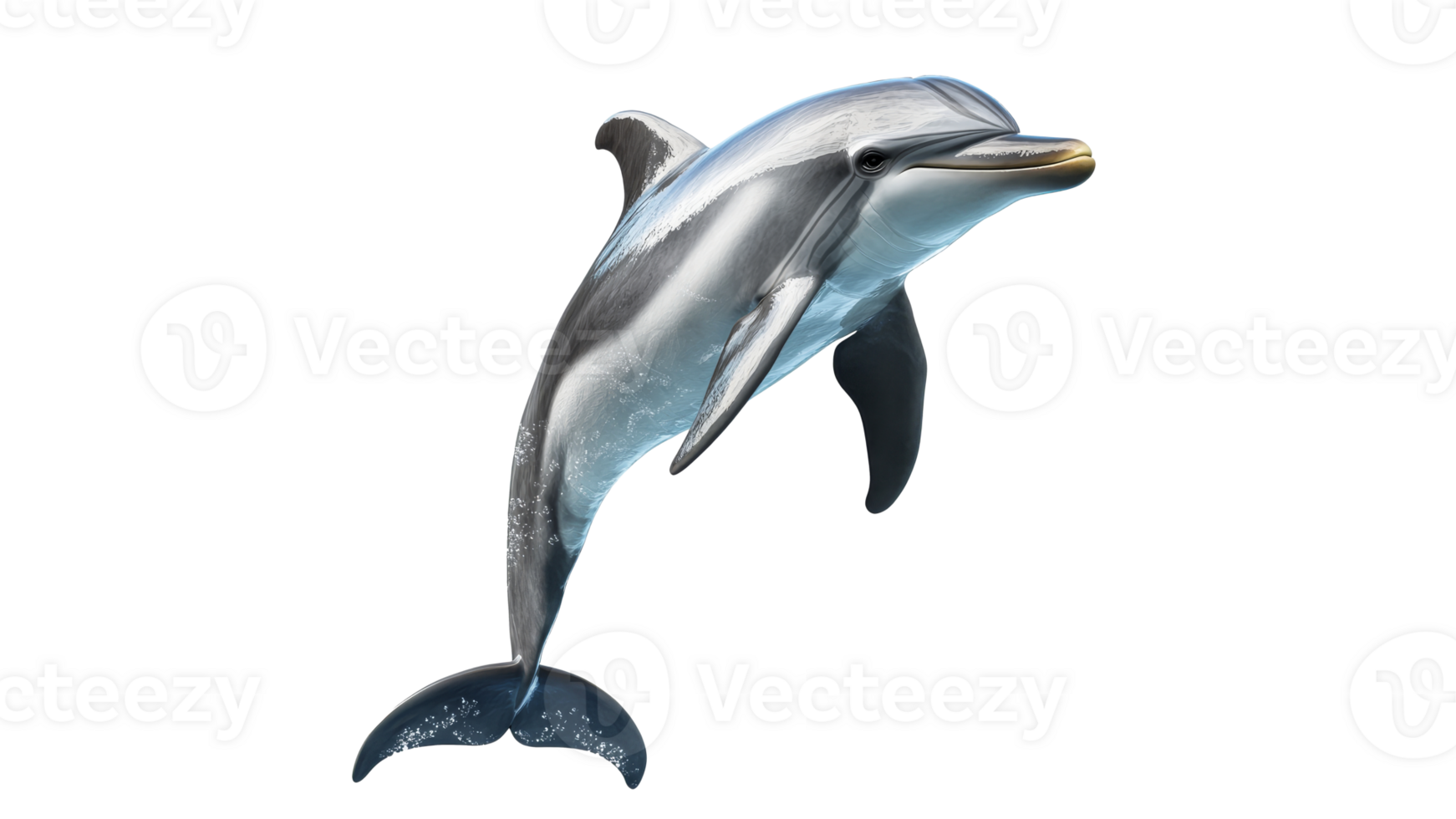 Dolphin gracefully leaps out of water in daylight png