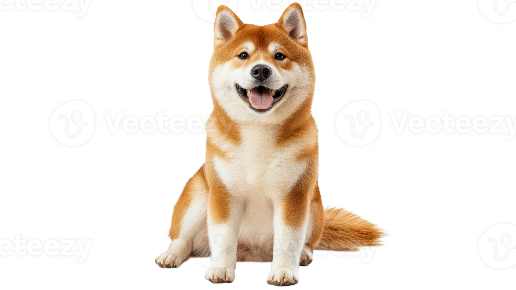 Shiba Inu sitting happily with a joyful expression png