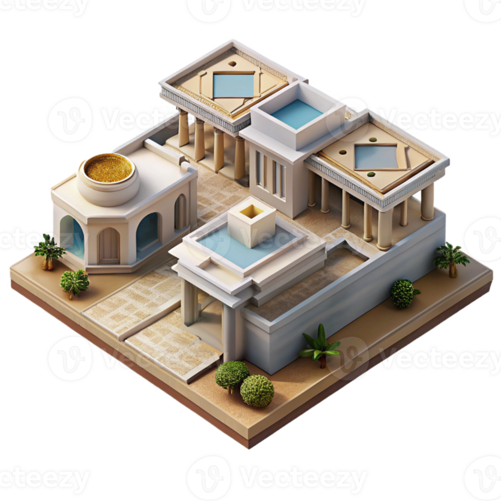 beautiful abstract Living Architecture Aerial View Transparent Background premium png