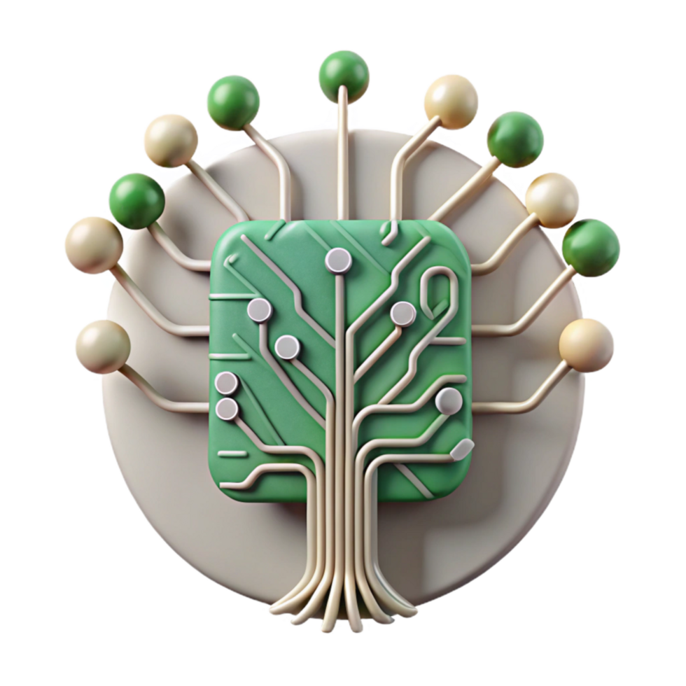 magnificent classic Living Circuitry with Organic Growth Patterns Cutout Element authentic png