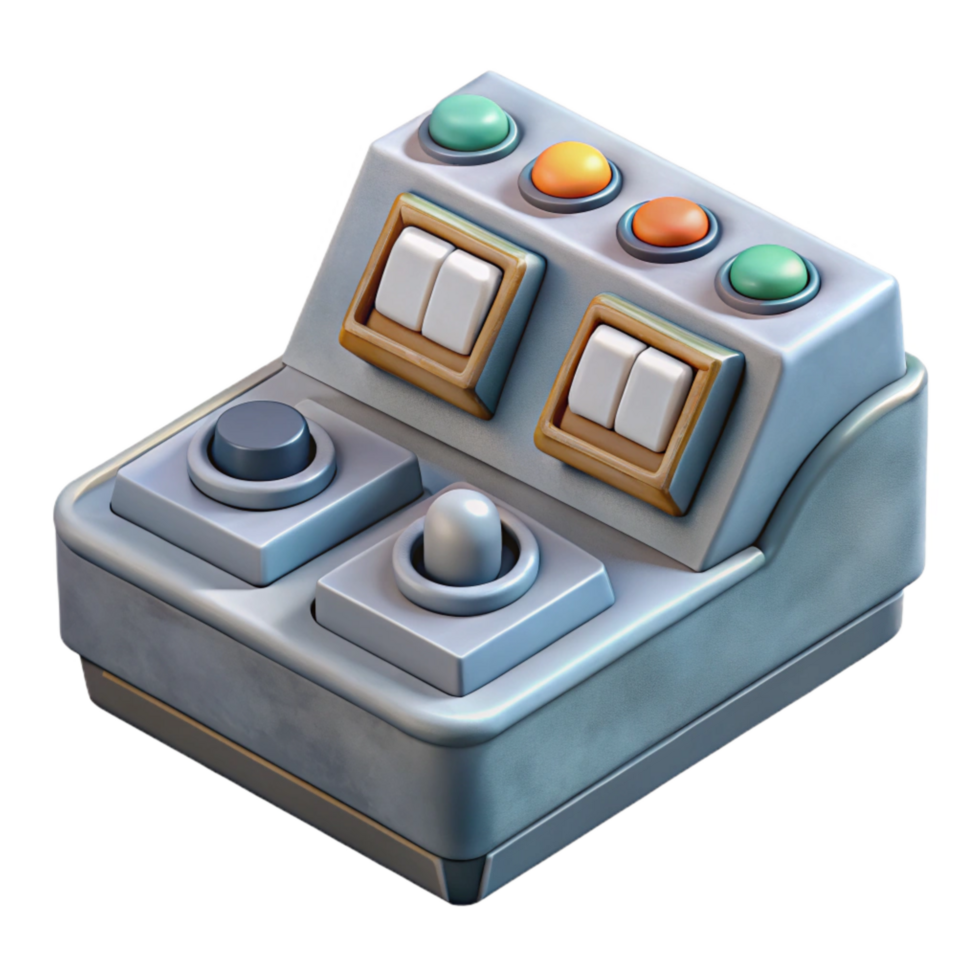 extraordinary rustic Living Machine Control Panel Isometric View Isolated authentic png