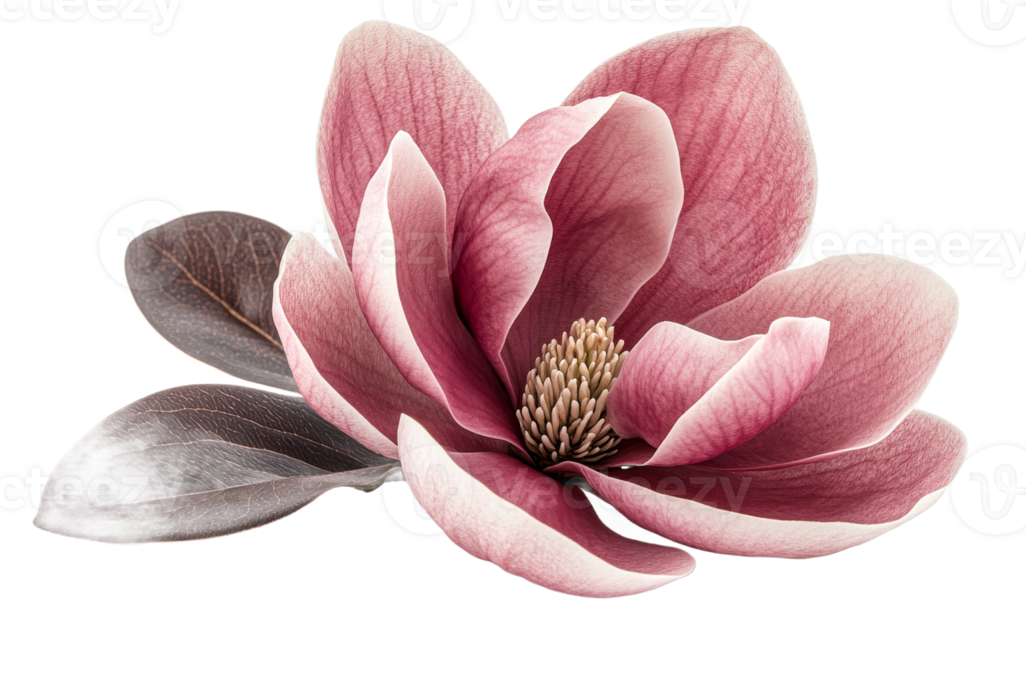 Beautiful magnolia flower with soft pink petals png